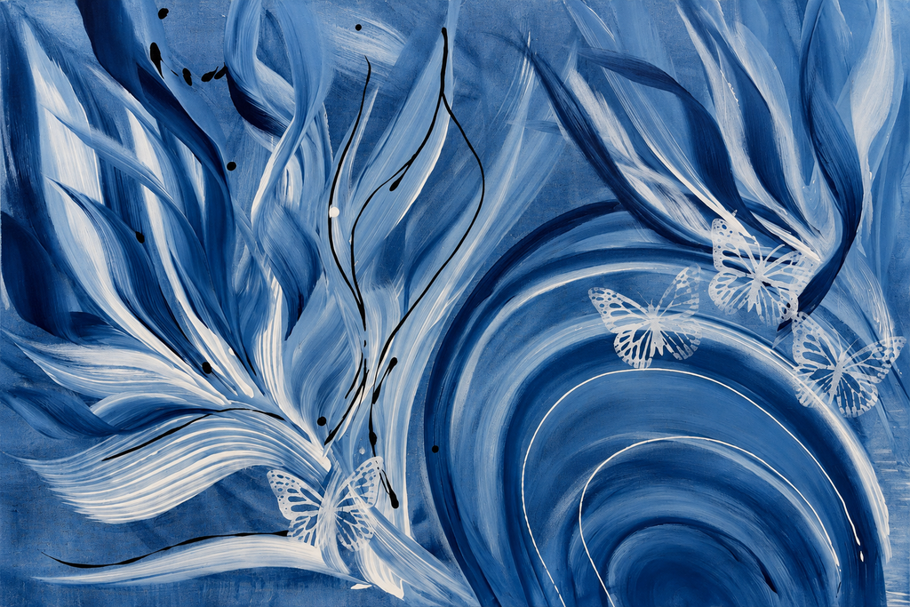 Blue Butterfly Print - Original Artwork by Lori Miller