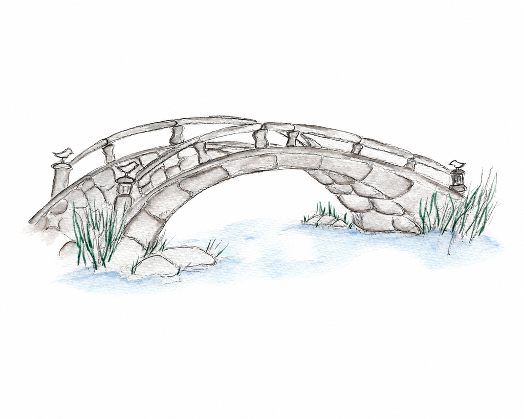 Bridge Print - Original Watercolor by Amanda Rosmann