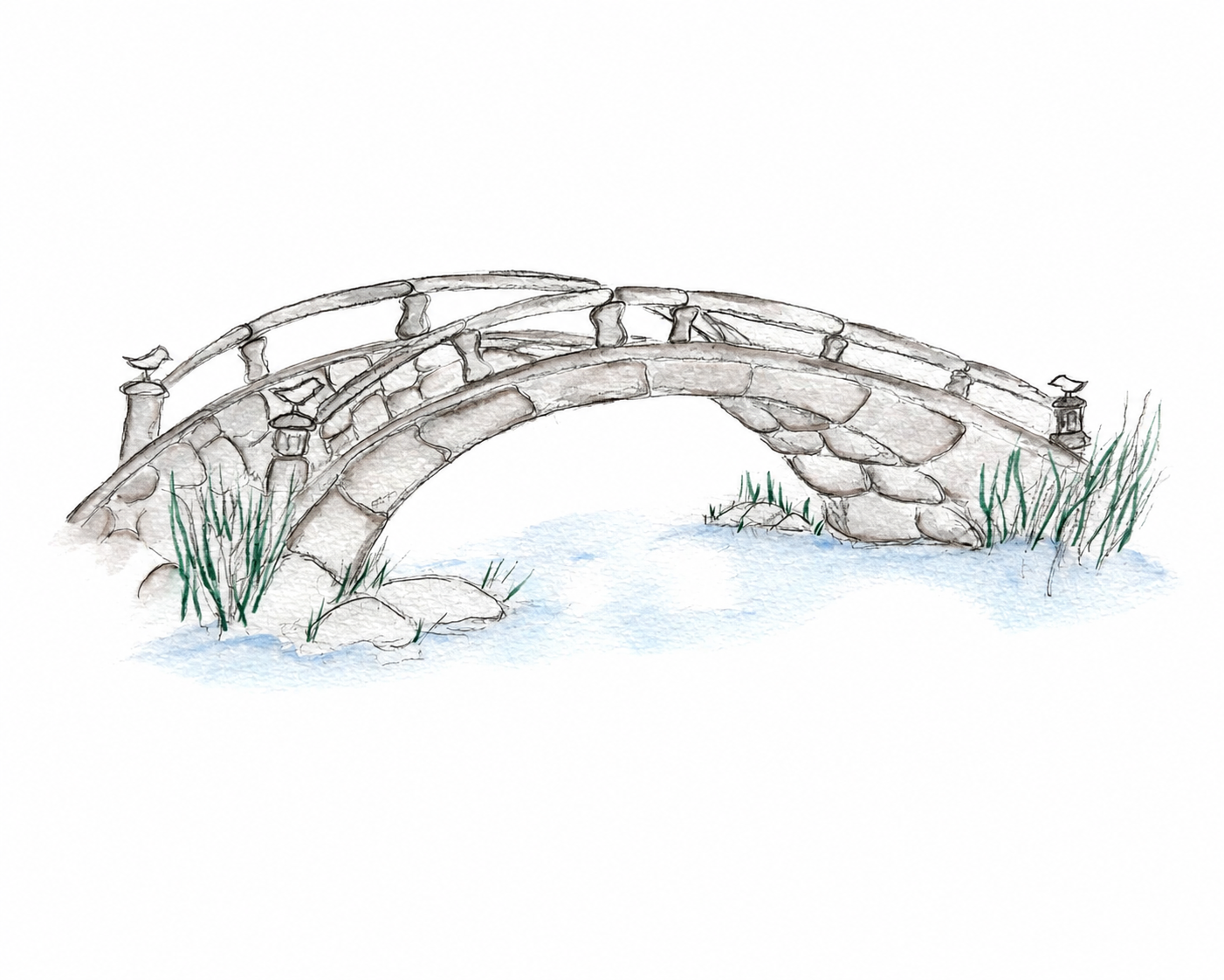 Bridge Print - Original Watercolor by Amanda Rosmann