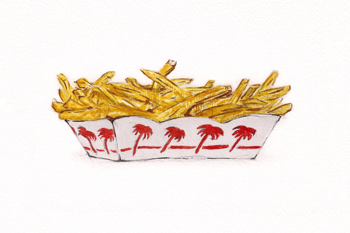 French Fries Print - Original Watercolor by Amanda Rosmann