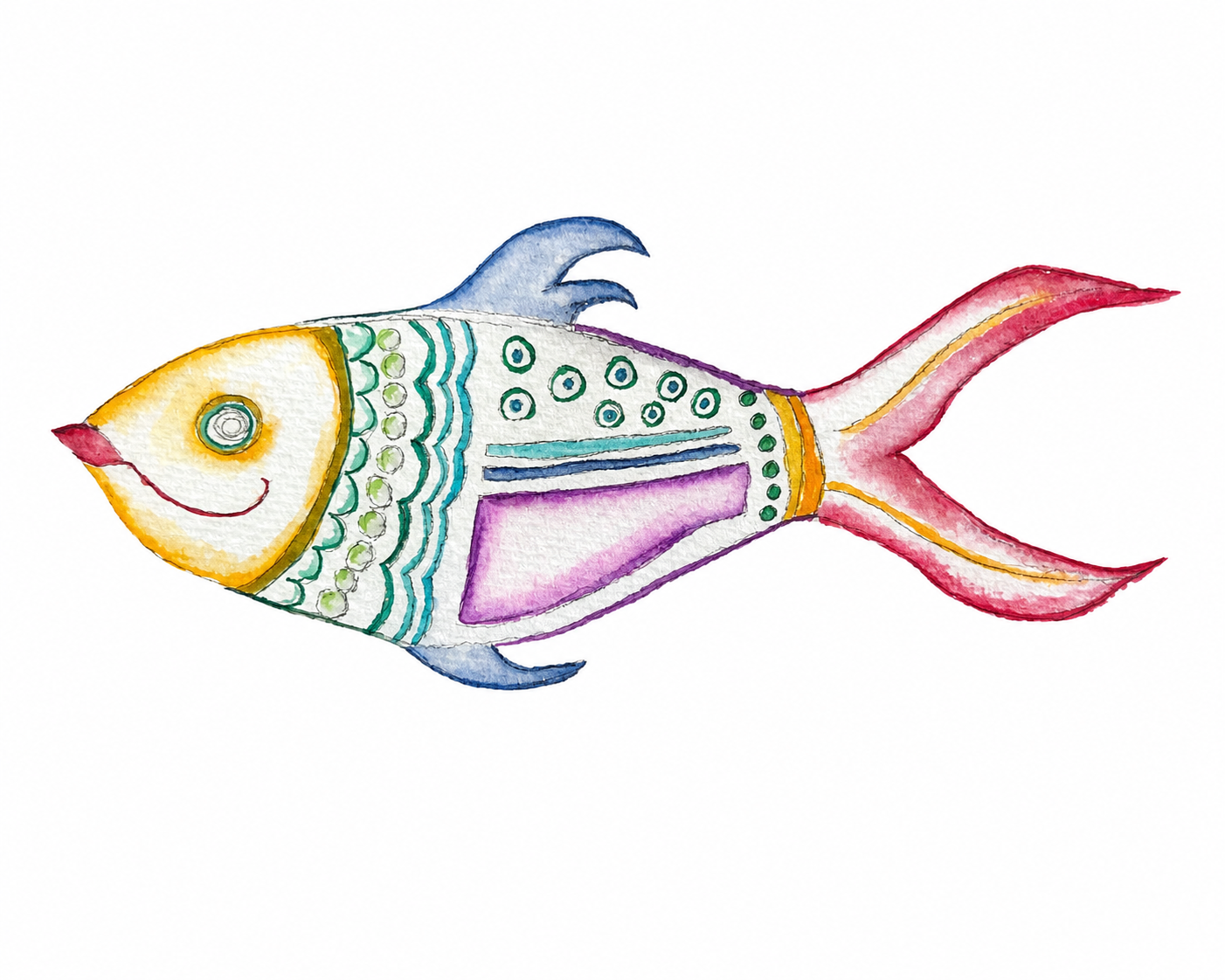 Fish Print - Original Artwork by Amanda Rosmann