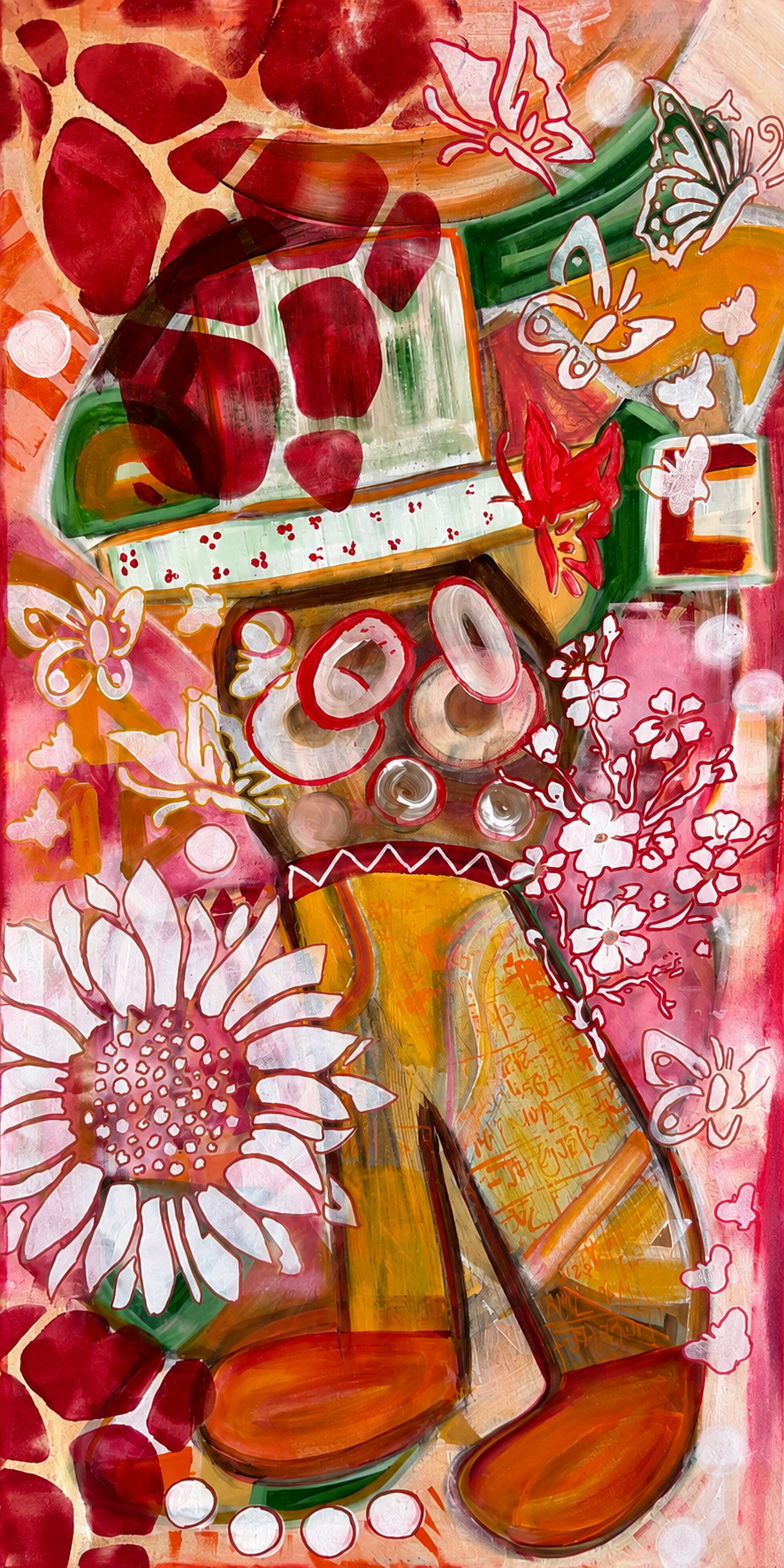 Garden Party 18x36 - Original Artwork by Lori Miller