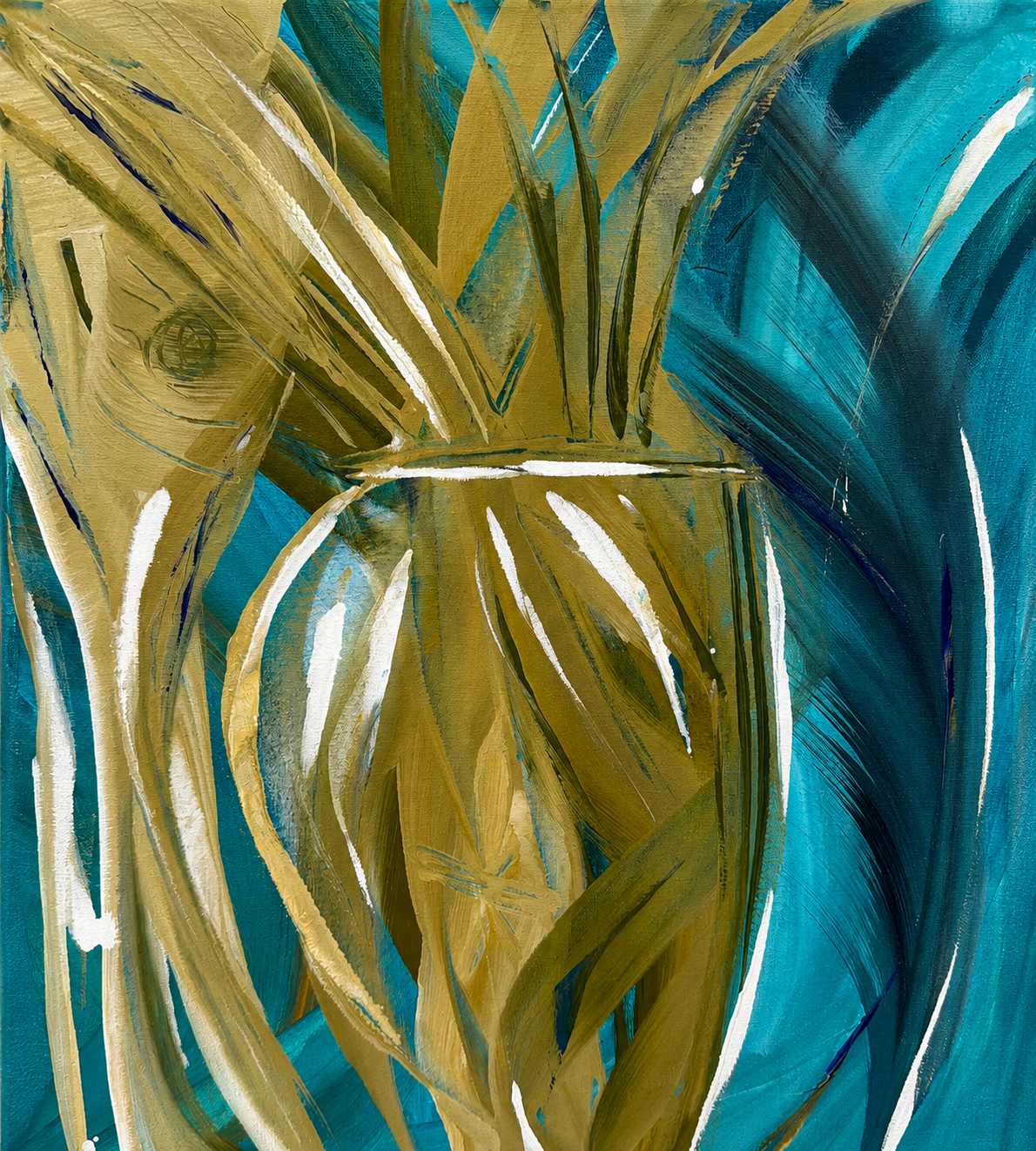 Grass Vase Print - Original Artwork by Lori Miller