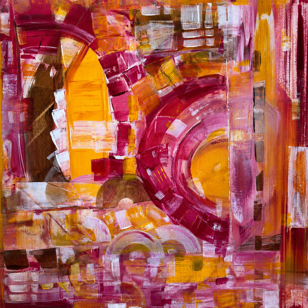 Pinky Yellow Print - Original Artwork by Lori Miller