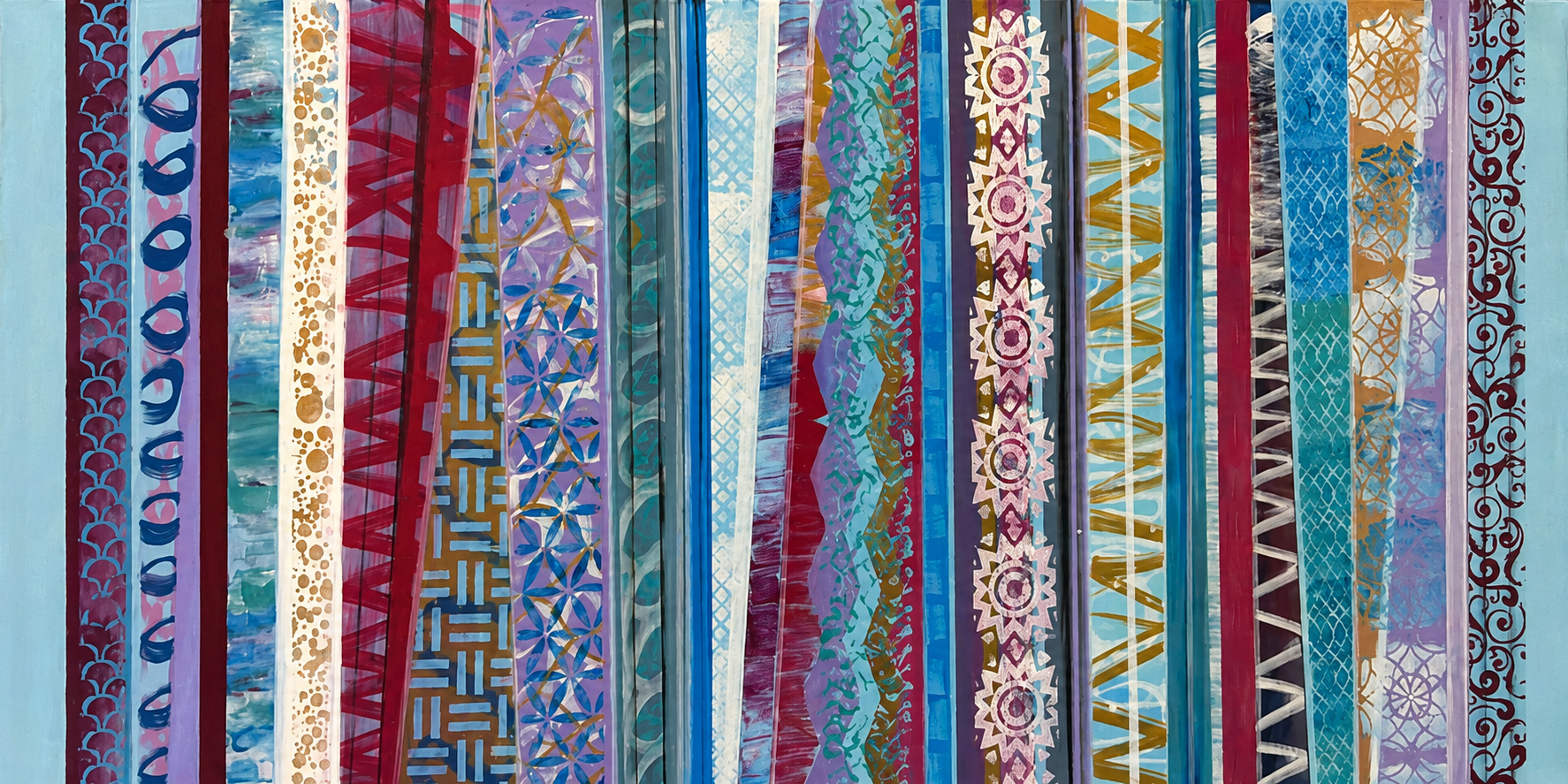 Ribbons 48x24 - Original Artwork by Lori Miller