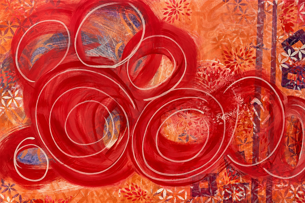 Rolling Bubbles Print - Original Artwork by Lori Miller