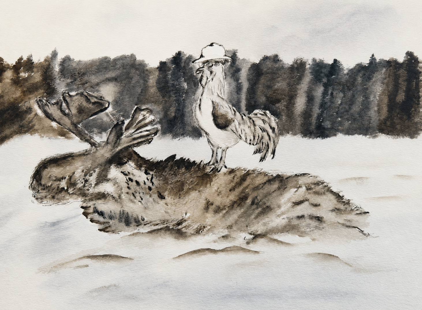 Teddy Roostervelt Print - Original Watercolor by Amanda Rosmann