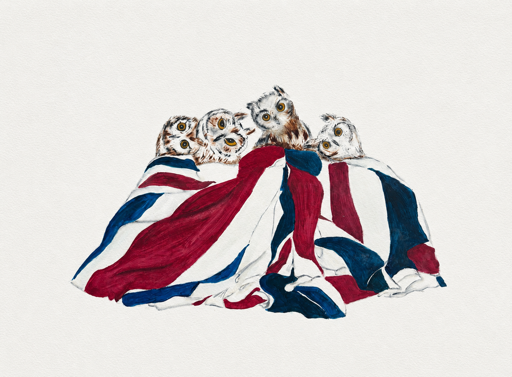 The HOO Print - Original Watercolor by Amanda Rosmann